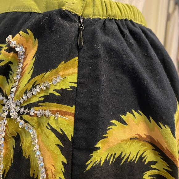 3 Piece McNaughton JPR Skirt 2 Top Set Tropical Palm Trees Sequins Green XL NEW - Picture 16 of 16